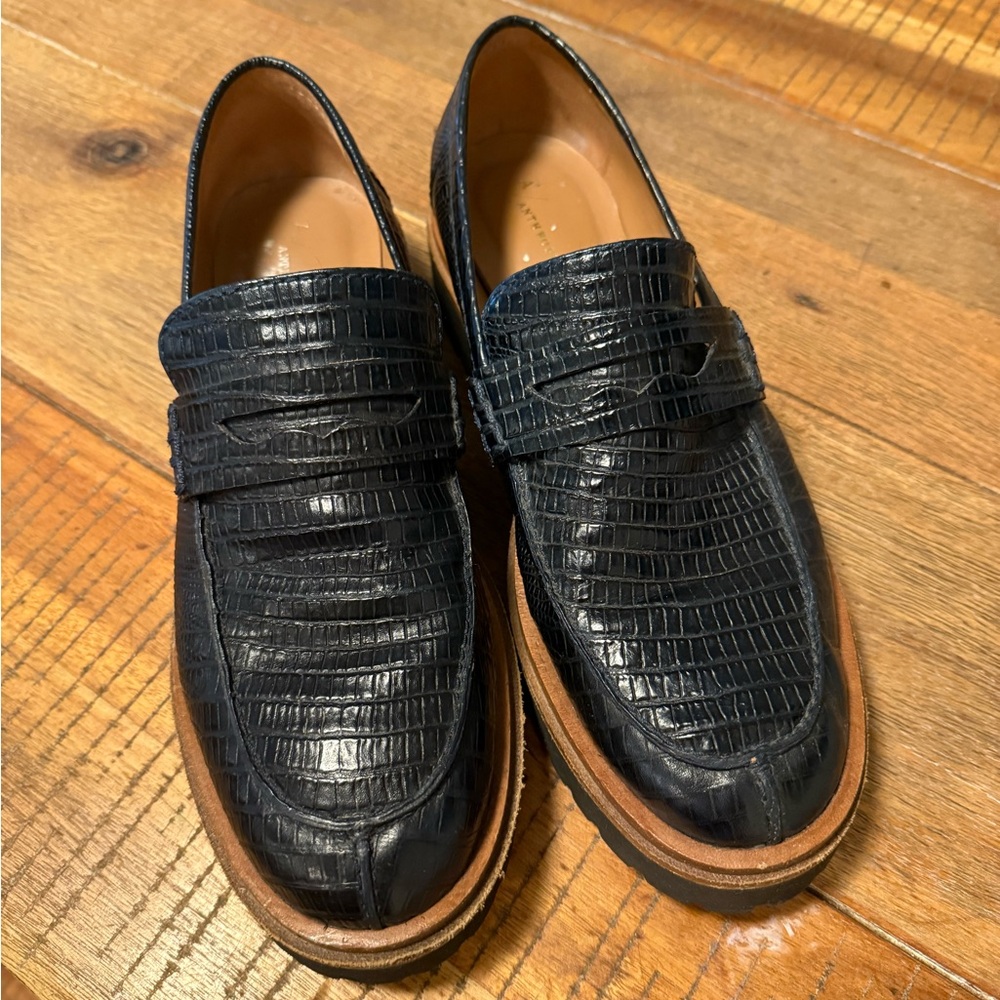 Lug sole loafers